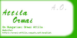 attila ormai business card